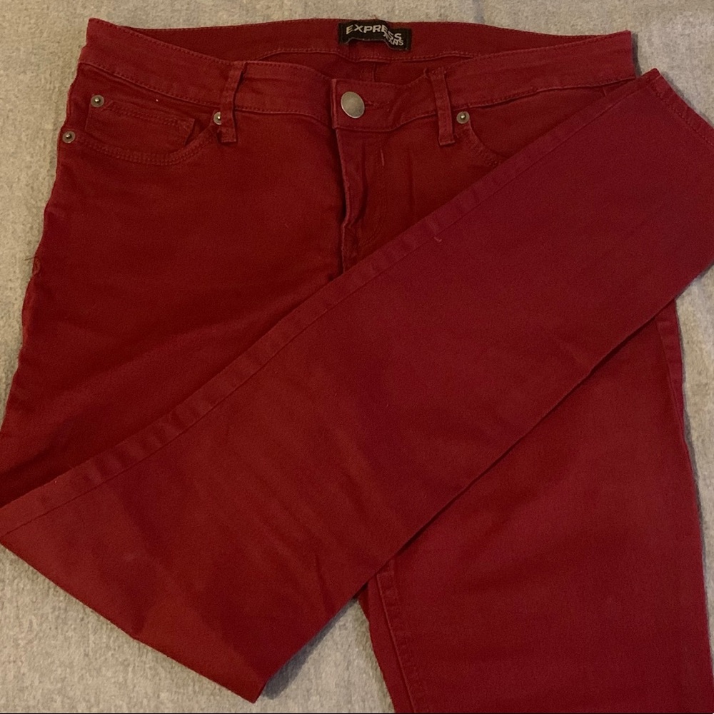 Express Jeans | Maroon Burgundy |